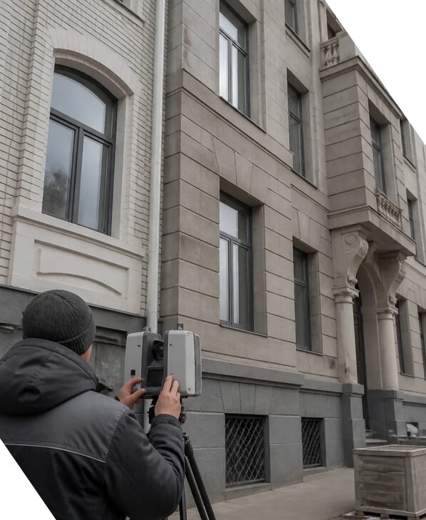 Лазерное сканирование фасадов зданий для обследования в Кирове